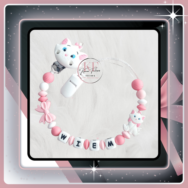 Attache-tétine Chat (Marie)