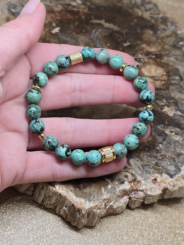 Bracelet Turquoise d'Afrique en 0,8 cm