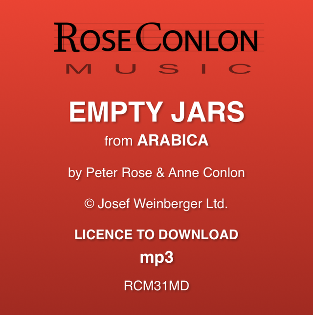 EMPTY JARS  (from Arabica by Peter Rose &amp; Anne Conlon)