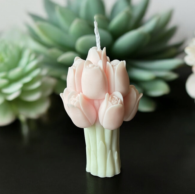 Kerze Tulpenstrauß