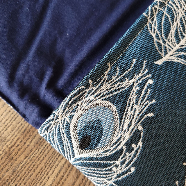 Etui liseuse rembourré : Plume de paon