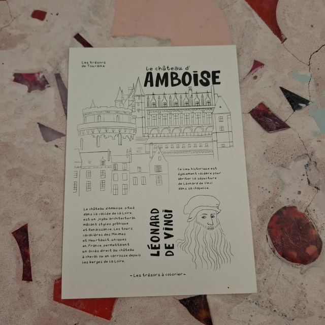 Lale-24 coloriage carte A6 Amboise