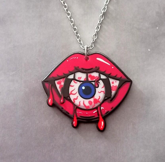 Eyeball Necklace - Red