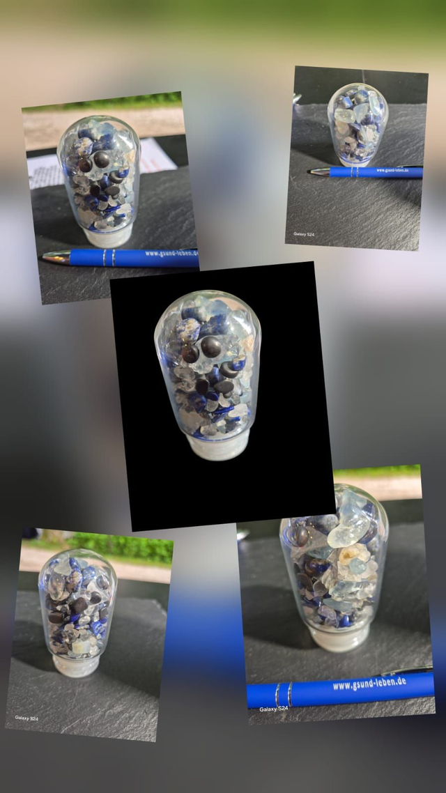 Edelsteinflasche mit Modul "Gsund Leben"