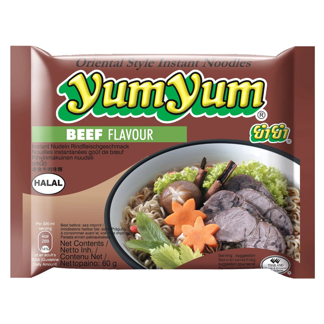 Nouilles instantanées au bœuf halal YUM YUM 60g