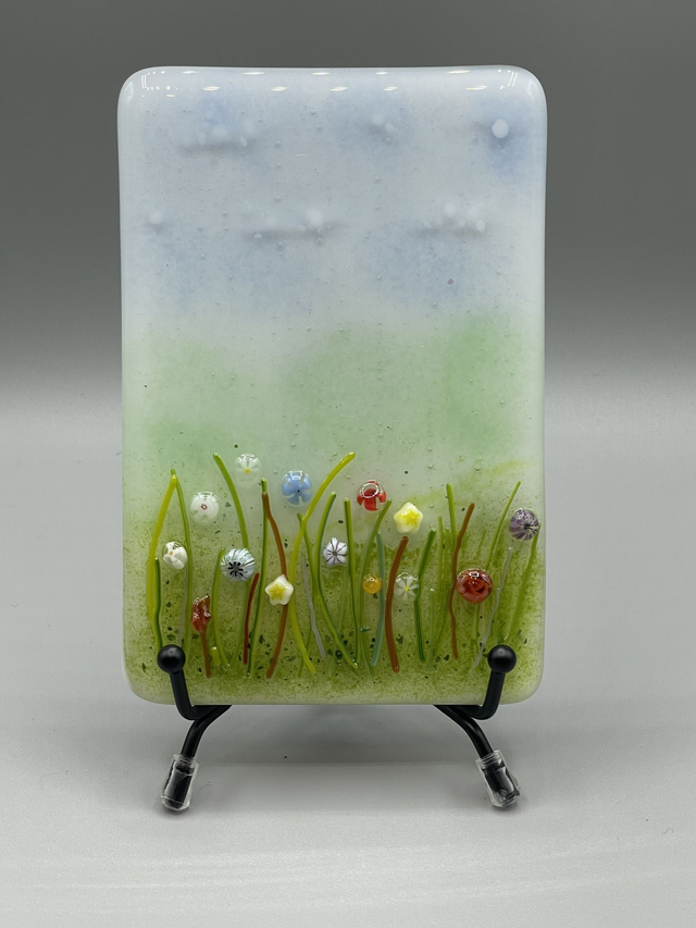 3D Flower Fused Glass Picture 