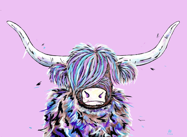 X4 Prints - Daisy the Highland Coo 8"x10" (£7.50 per unit)