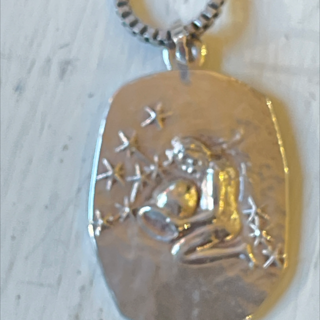 Amulett Anhänger Silber Wassermann   Sterne Glücksbringer