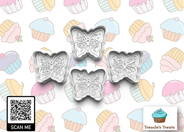 Butterflies Fondant/cookie stamps with cutters