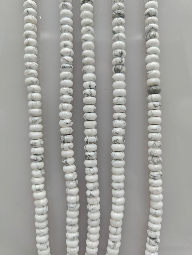 Howlite - Perles aplaties