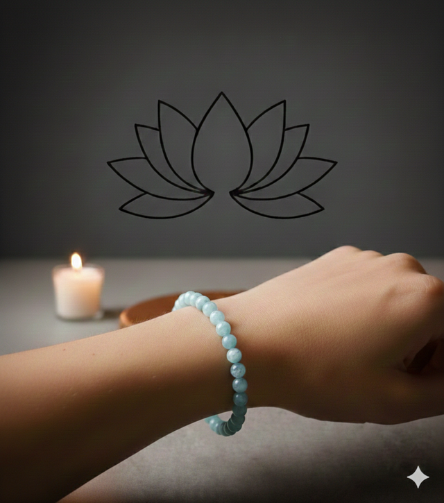 Harmonie Océane : Bracelet en Aigue-Marine