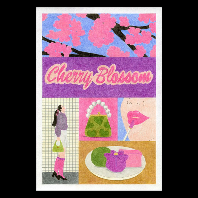 Cherry Blossom, dessin original format A4