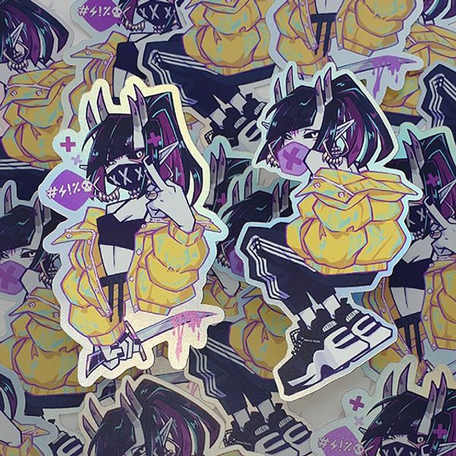 Bad Kimi Holo Stickers