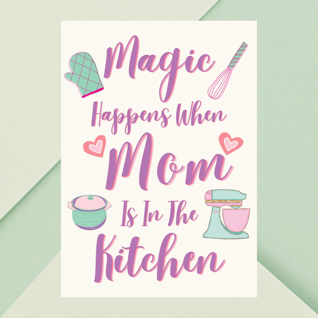 Impression Typographique 'Rien de Mieux que la Cuisine de Maman'- Décoration Murale / Nothing Better Than Mom's Cooking Typography Print - Wall Decor"