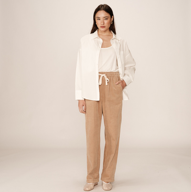 Corduroy Trousers Beige