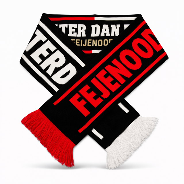 Feijenoord Rotterdam sjaal - Niets is sterker - Zwart