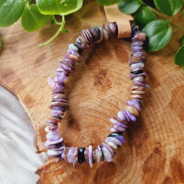 Charoite Chip Bracelet 
