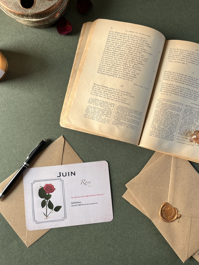 Carte 06. Juin, la Rose