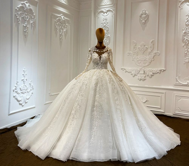 Robe de Mariée Princesse Luxury Handmade Strass Diamant