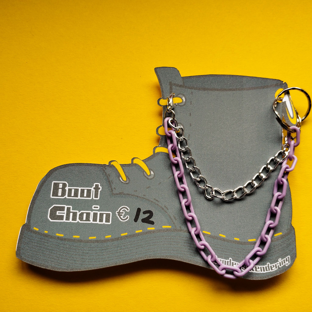 Sliver and Pastel Purple - Boot Chains - Pair -[BCH-ALT-SPPU]