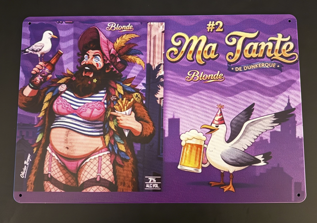 plaque metal "ma tante"