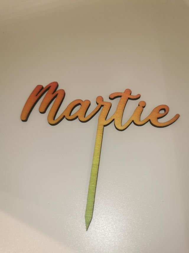 Caketopper Holz bunt