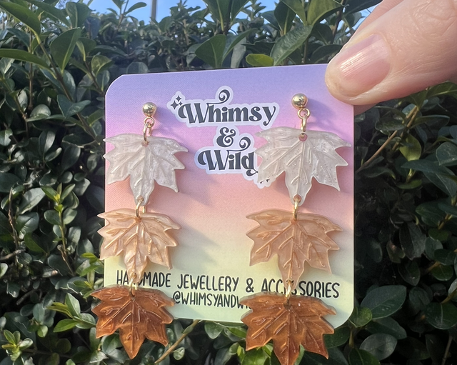 Autumnal leaf trio 