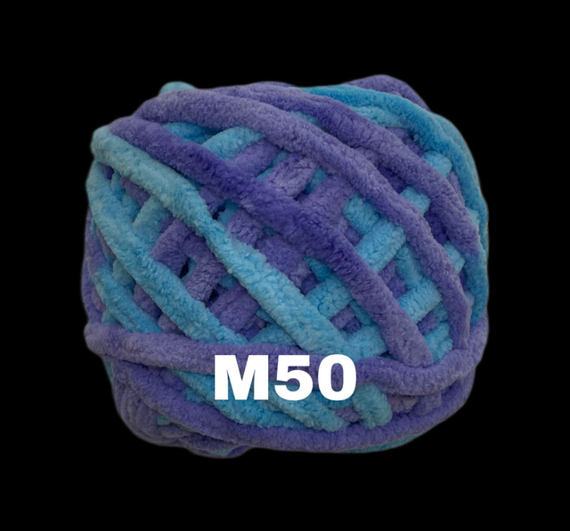 Chenille fluffy yarns 8 mm dik 45 grams