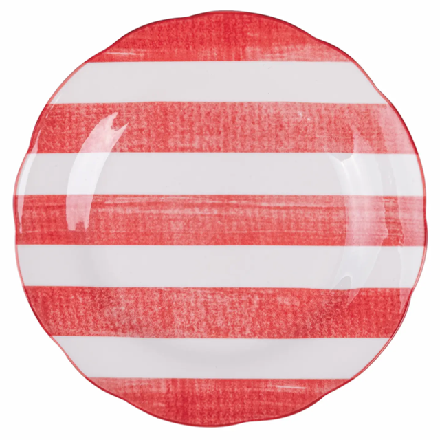 Striped Red Fruit Plate