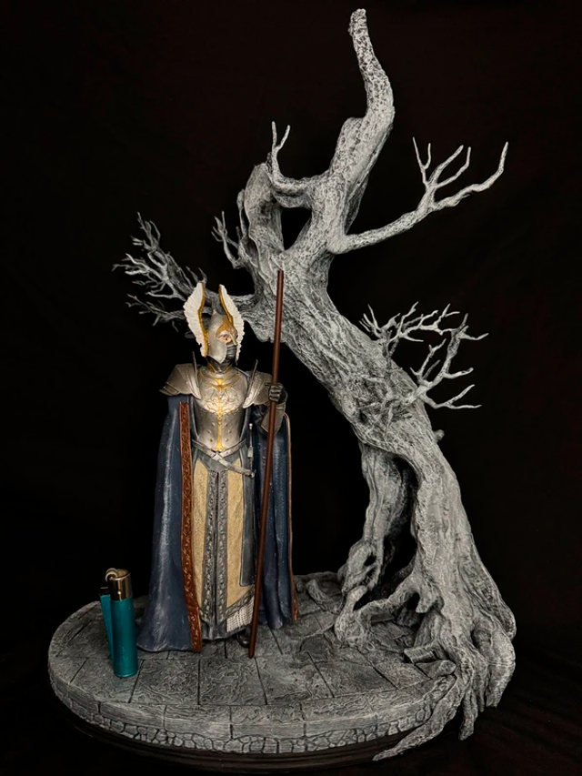 Diorama Guardián del Árbol Blanco El Señor De Los Anillos