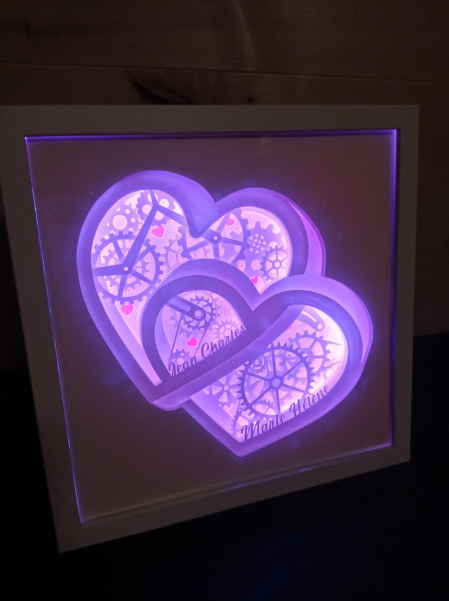 Boîte à lumière &quot;Coeurs&quot;