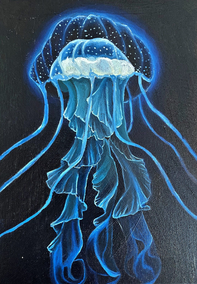 Deep Waters - print of oil painting by Faye Crowson