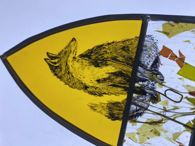 Fox stained glass arch