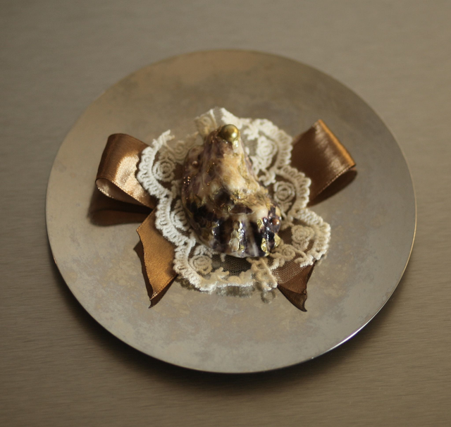'golden brown' brooch