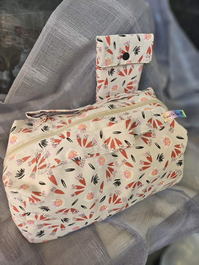 Belle trousse et Range brosse à dents "piment d'amour"