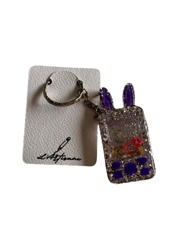 Porte clé shaker téléphone lapin