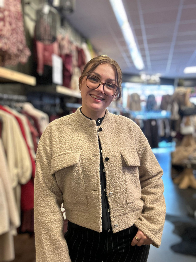 Bomberjack bouclé zand