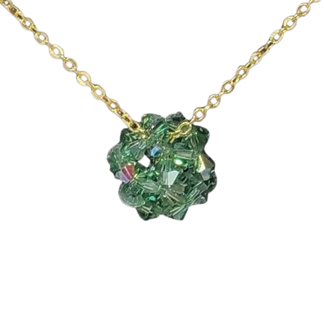 Collier Boule Cristal Vert - Erinite