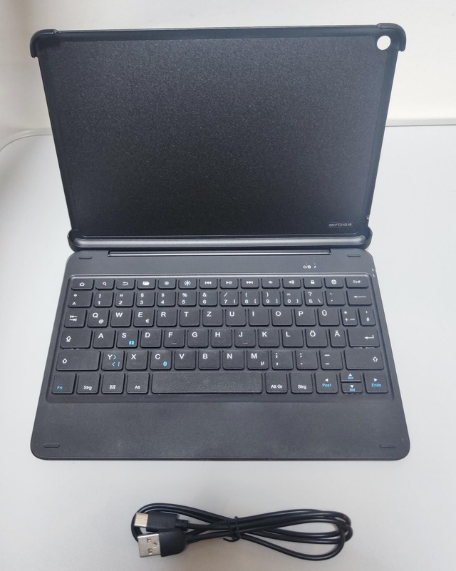 Bluetooth-Tastatur mit abnehmbarer schwarzer Hülle für Fire HD 10 (11. Generation – 2021), „Made for Amazon“

