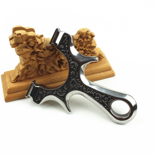 10M ... Lance pierre compétition type chinois en acier inoxydable incrusté  - (2 bandes) 