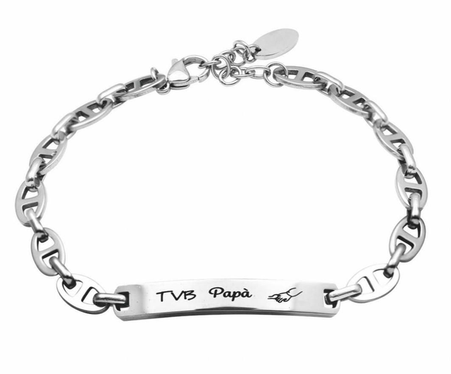 Bracciale in acciaio festa del papà for you jewels