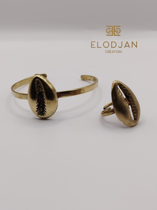 Parure cauris en bronze 