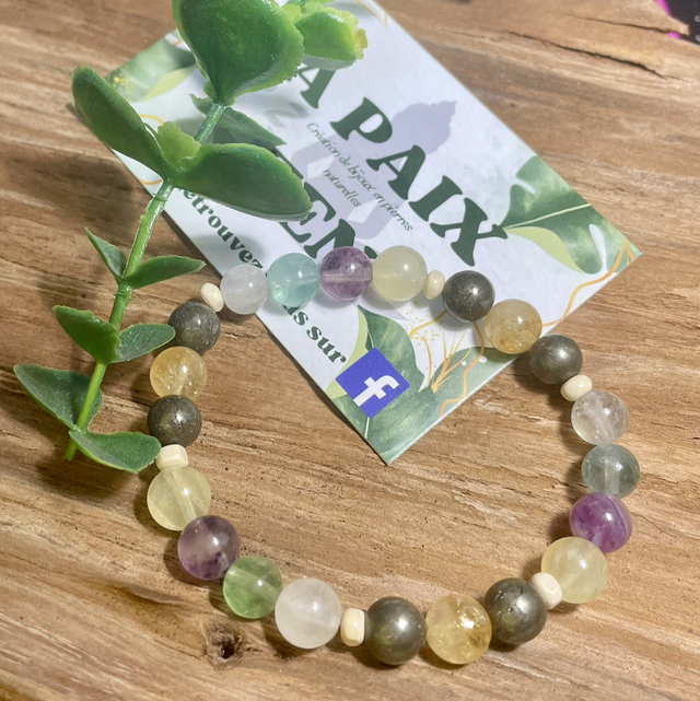 REUSSITE EXAMEN Pyrite-Fluorite-Citrine Chauffée