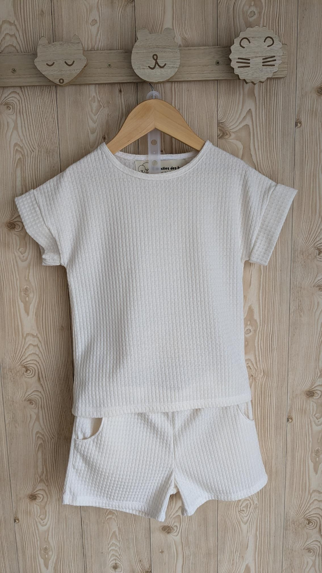 Pyjama 2 pièces écru 