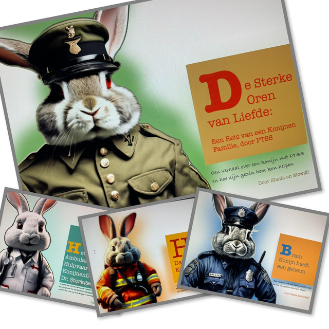 Sheila's boekjes voor kinderen met ouders in geüniformeerde beroepen; politie, brandweer, ambulance en defensie