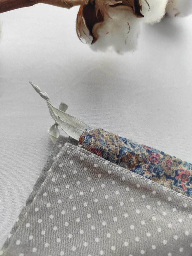 Pochon coton - pois gris