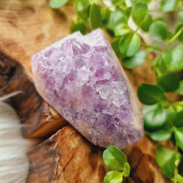 Pink Amethyst, Flower And Amethyst Freeform 
