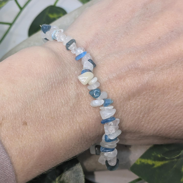 Bracelet "Apatite & Cristal de roche" baroque BR-234