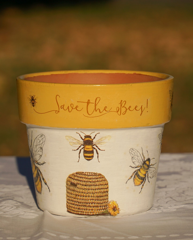 Übertopf "Save the bees"