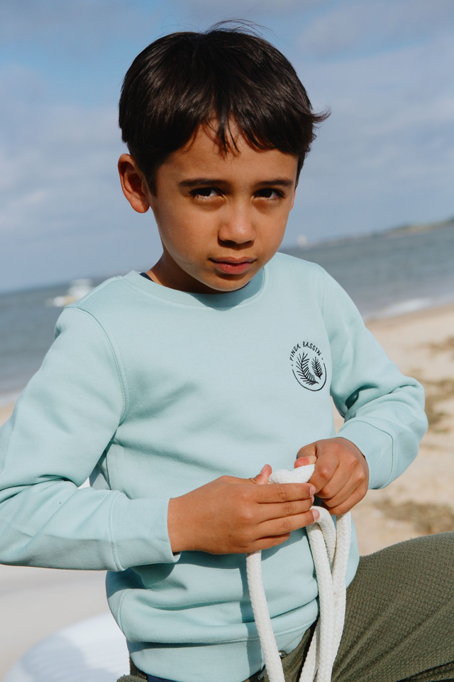 SWEAT-SHIRT ENFANT VERT JADE